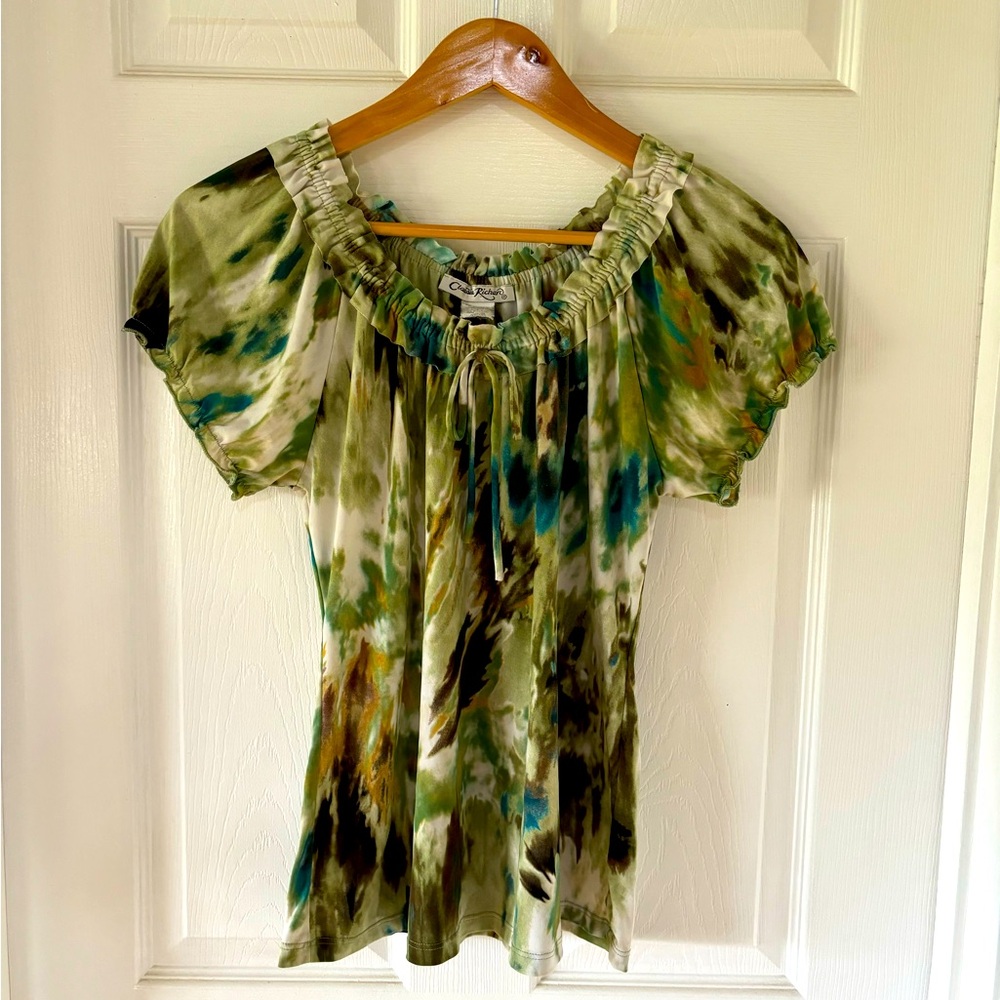 Claudia Richard Women Multi Green Top M